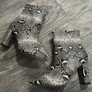 Catharine Malandrino Bolone Snakeskin Boots